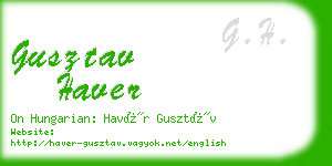 gusztav haver business card